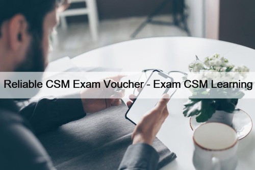 Reliable CSM Exam Voucher - Exam CSM Learning